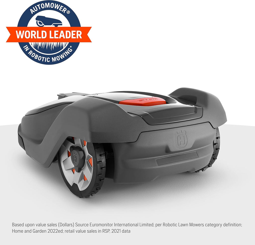 Husqvarna Automower 430X Robotic Lawn Mower with GPS Assisted Navigation, Automatic Lawn Mower with Self Installation and Ultra-Quiet Smart Mowing Tech for Medium to Large Yards (0.8 Acre), 967852845