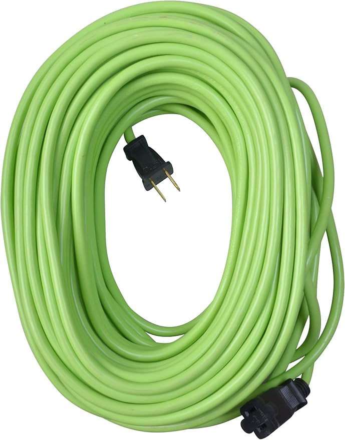 LawnMaster MEB1216K Electric Lawn Mower 16-Inch 12AMP and Yard Master 9940010 Outdoor Garden 120-Foot Extension Cord, Light Duty